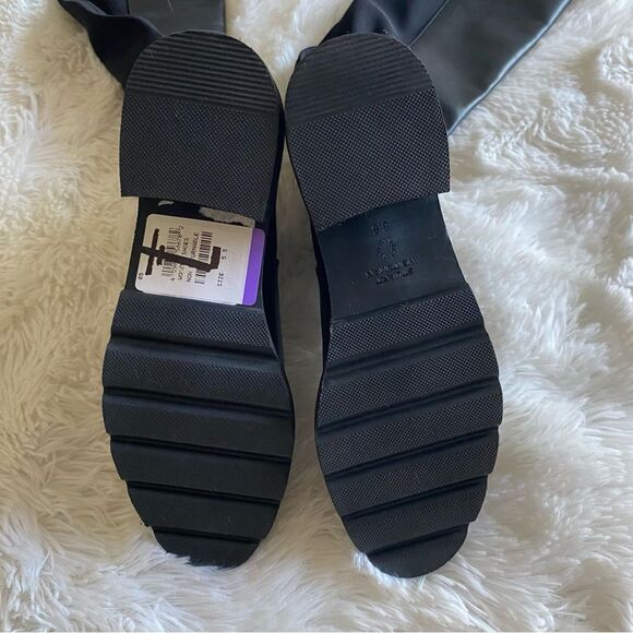 Stuart Weitzman Boots Over the Knee Alina City Leather Black Size EU 36 US 5.5 - Picture 9 of 12